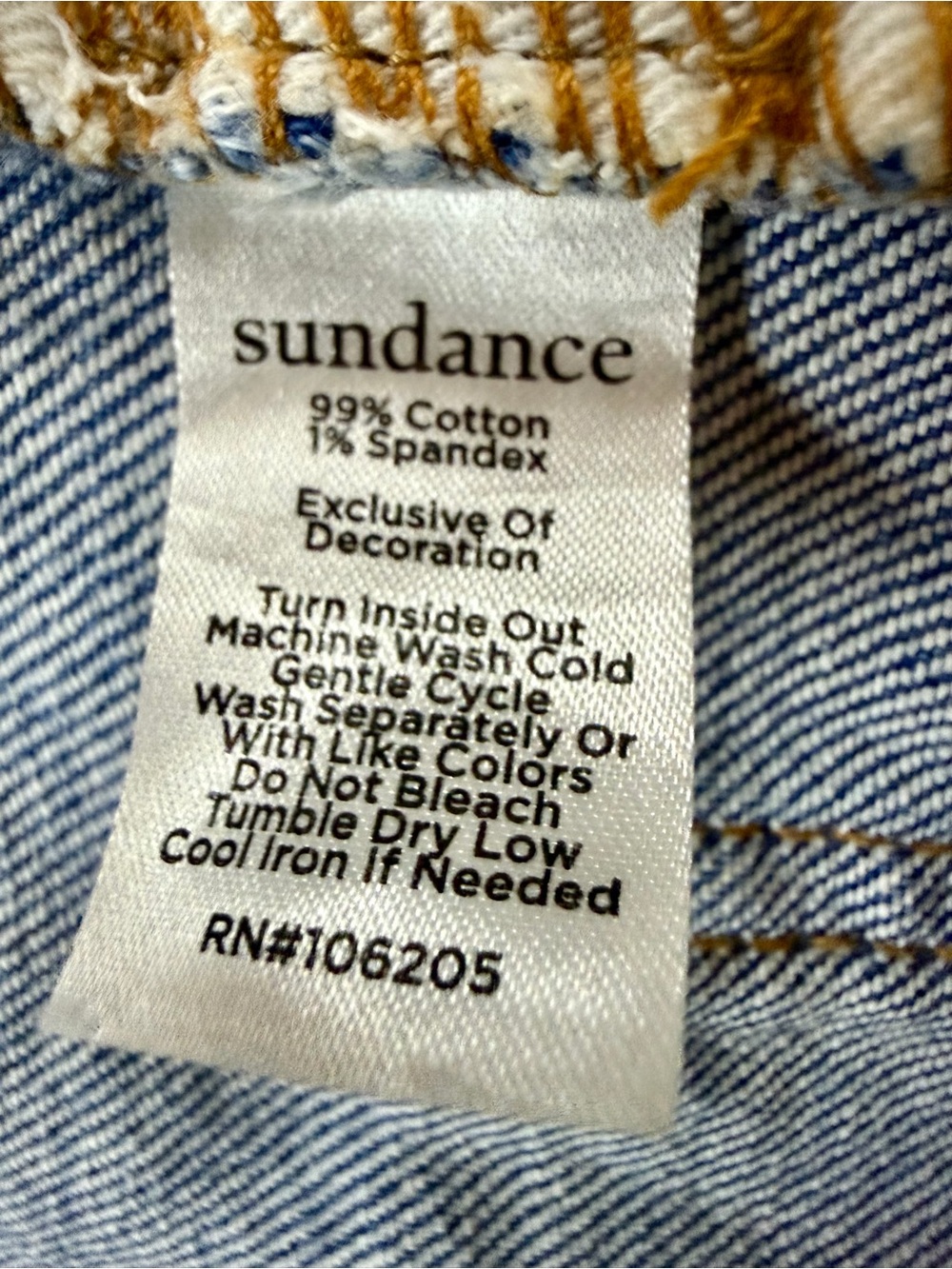 Sundance Light Blue Embroidered Patchwork boyfriend cut jeans - Picture 9 of 9